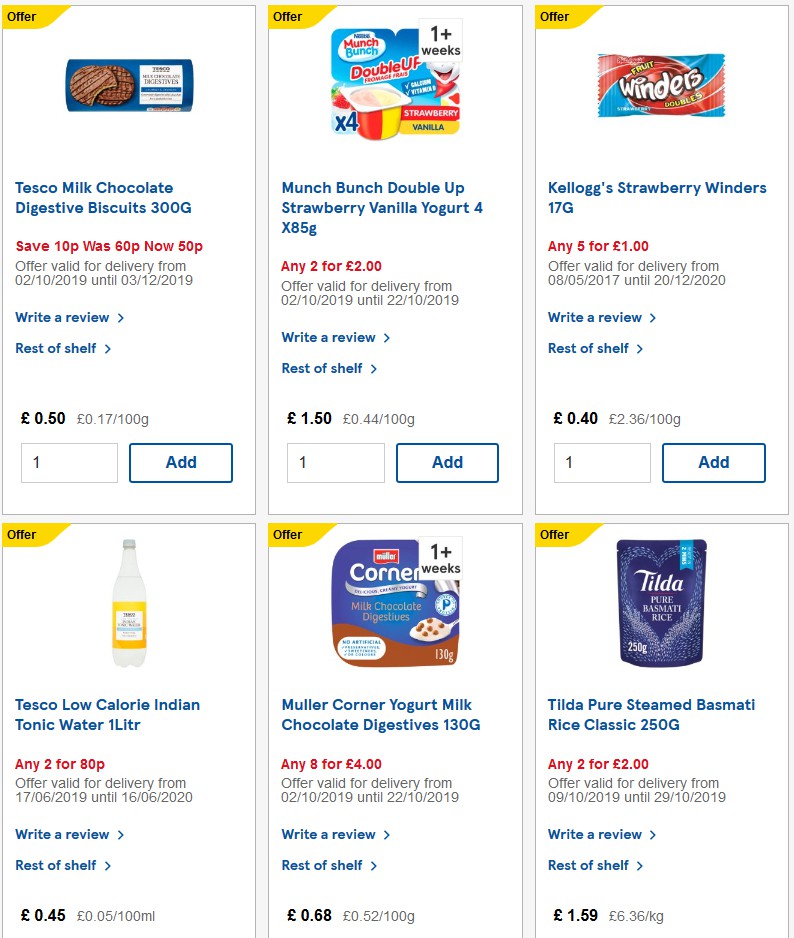 TESCO Offers from 23 October