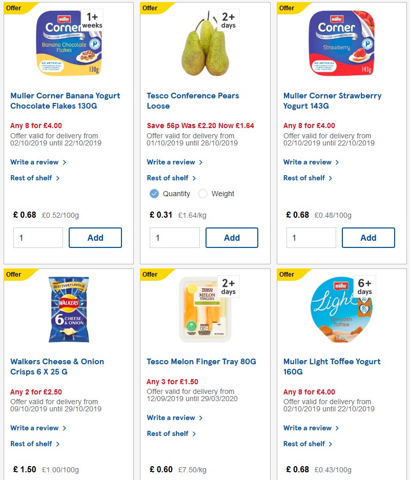 TESCO Offers from 23 October