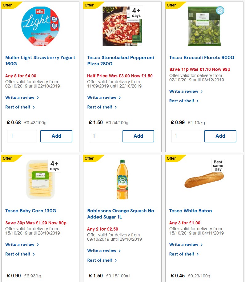TESCO Offers from 23 October