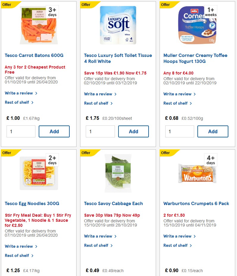 TESCO Offers from 23 October