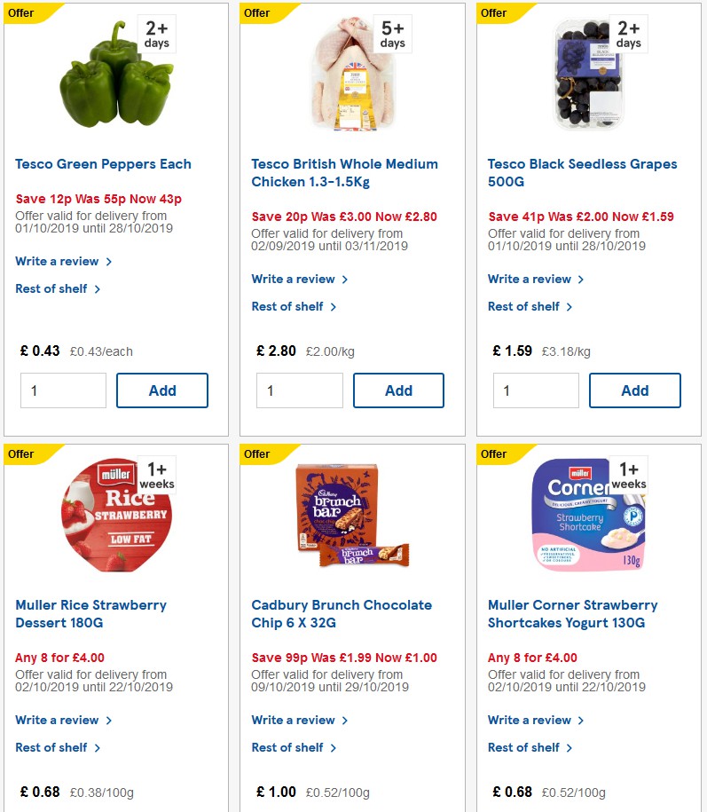 TESCO Offers from 23 October