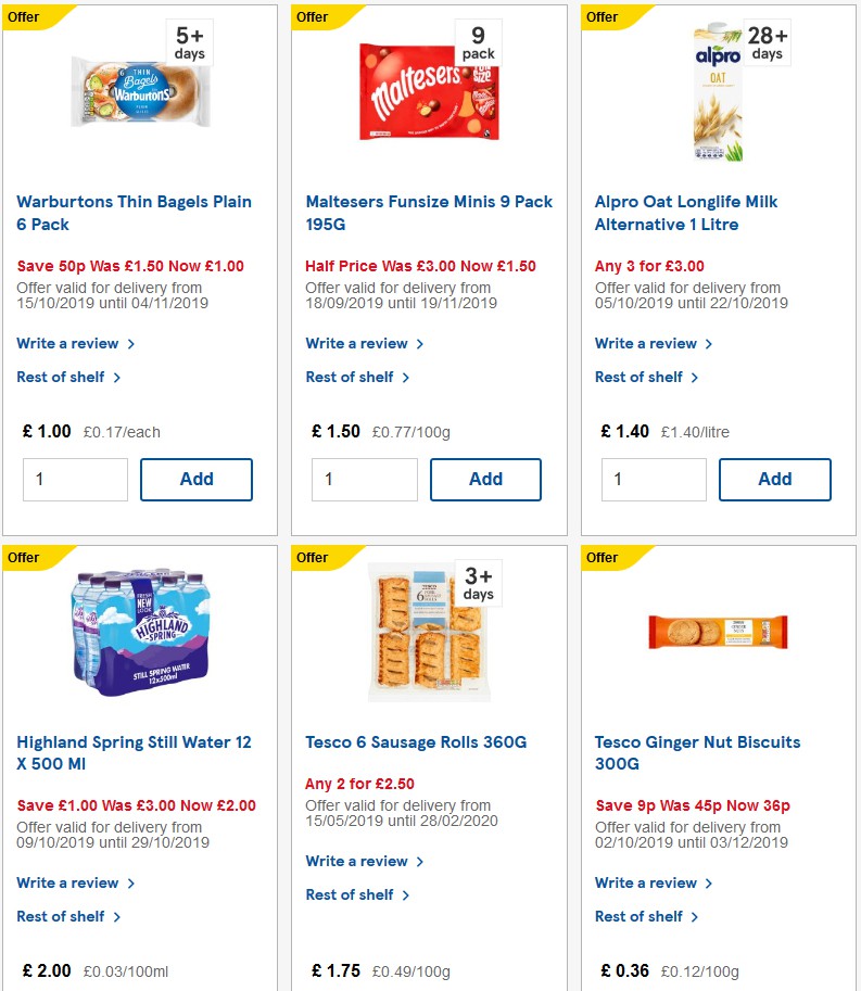 TESCO Offers from 23 October