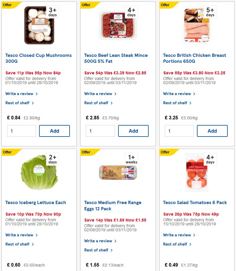 TESCO Offers from 23 October