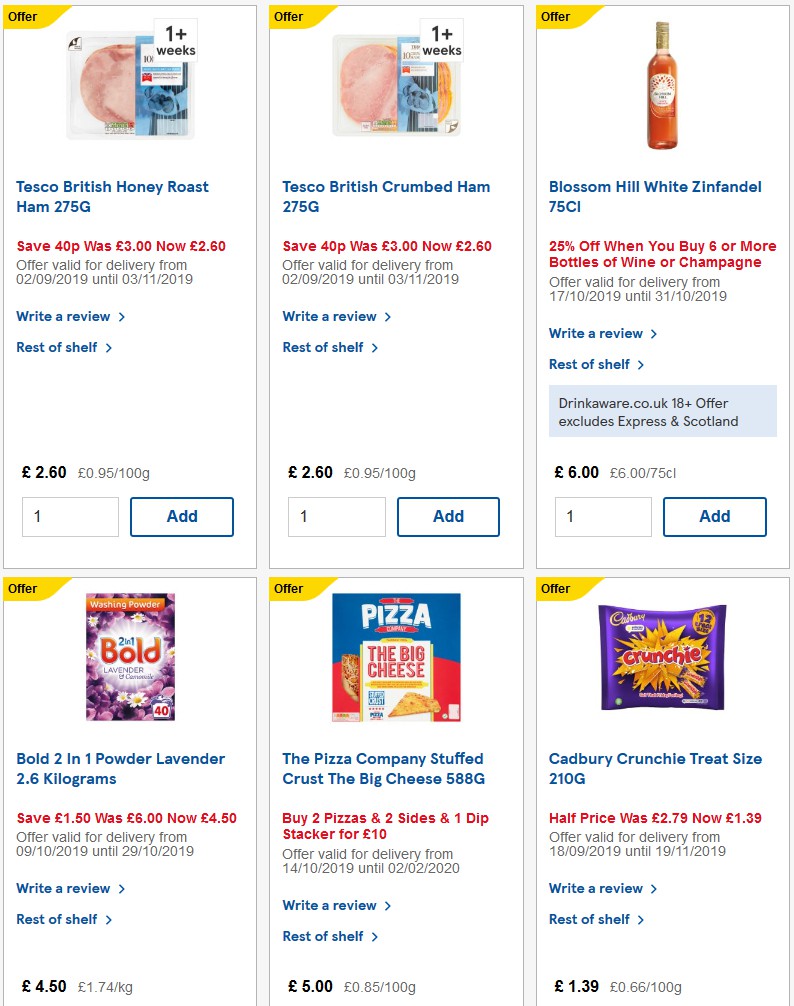 TESCO Offers from 23 October