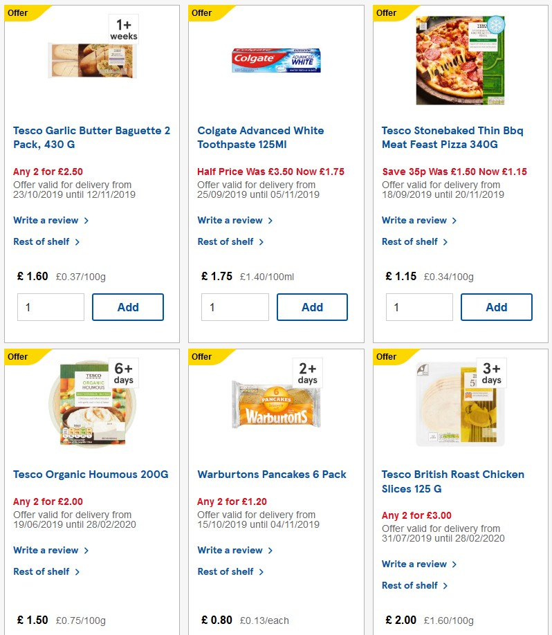 TESCO Offers from 30 October