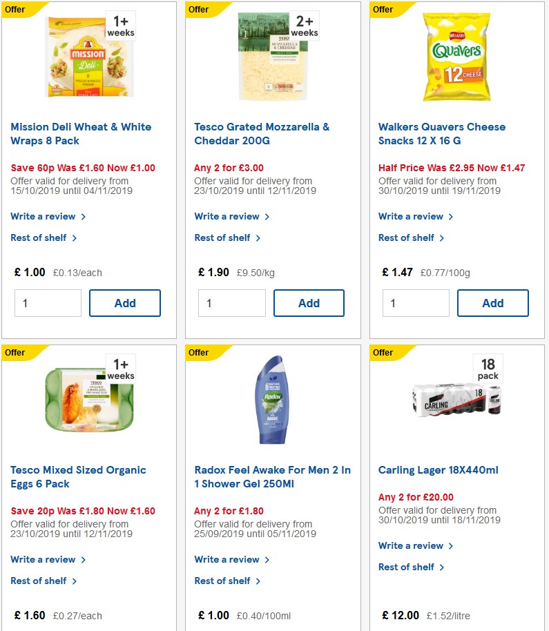 TESCO Offers from 30 October