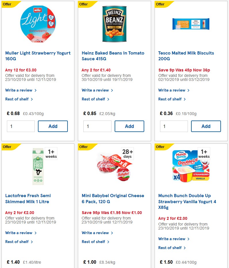 TESCO Offers from 13 November