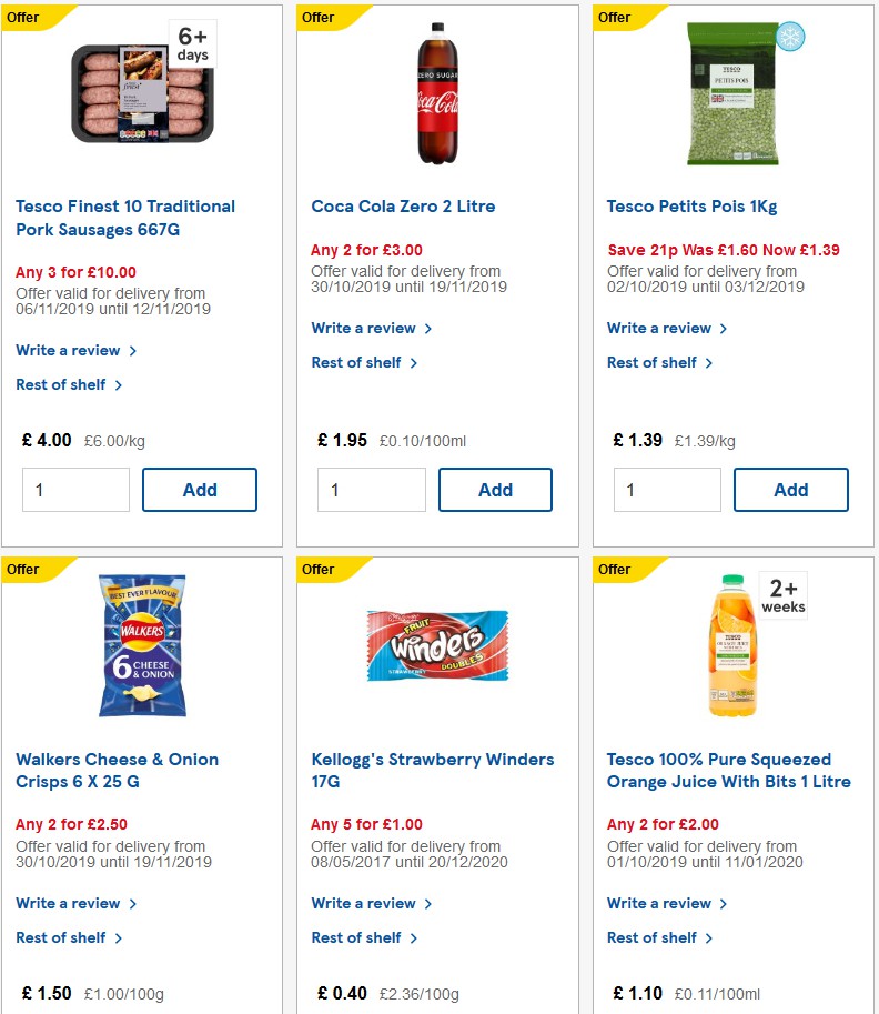 TESCO Offers from 13 November