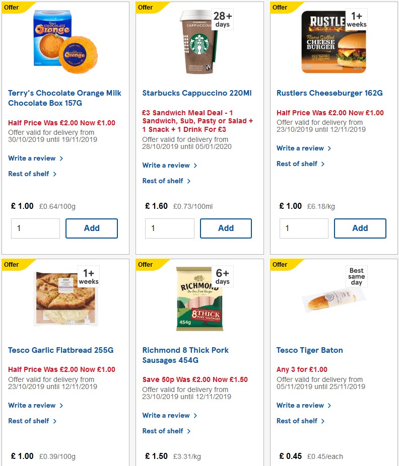 TESCO Offers from 13 November