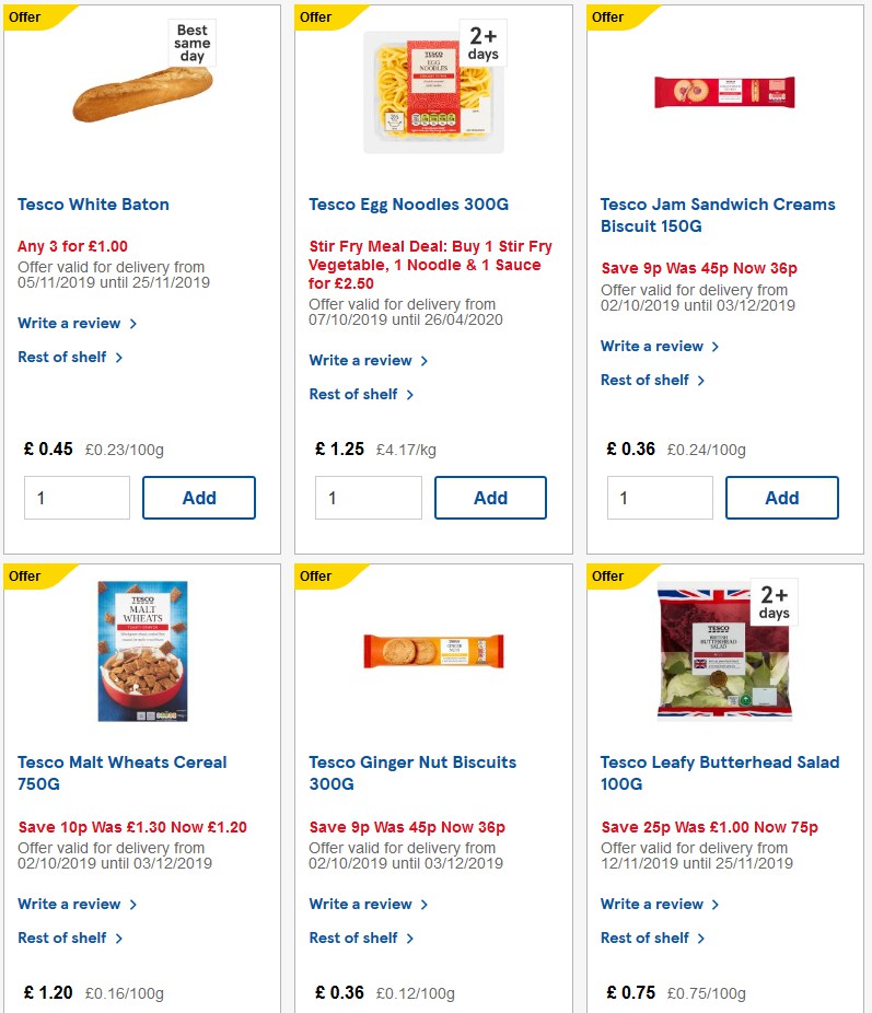 TESCO Offers from 13 November