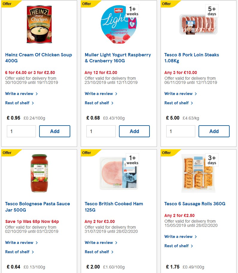 TESCO Offers from 13 November