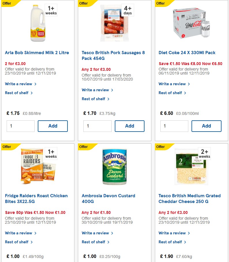 TESCO Offers from 13 November