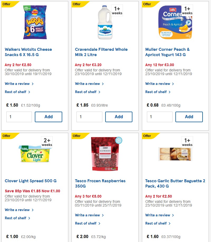 TESCO Offers from 13 November