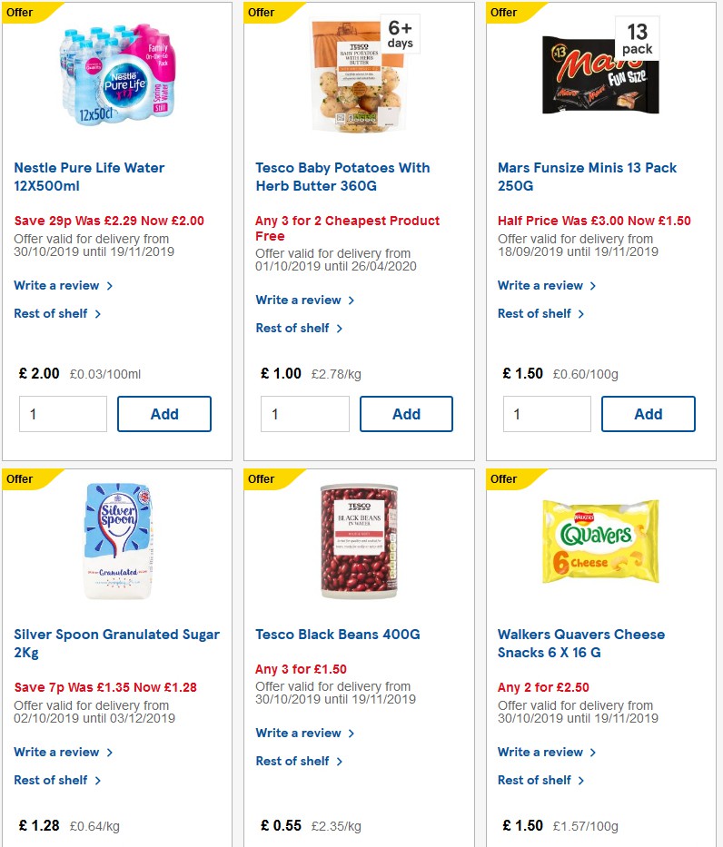 TESCO Offers from 13 November