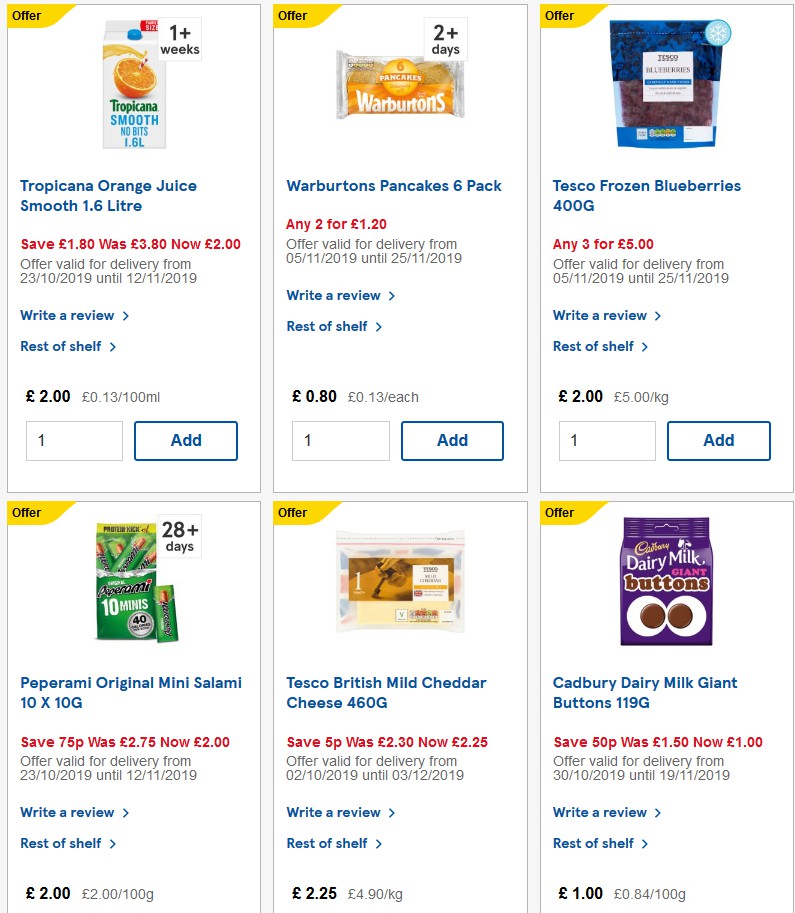 TESCO Offers from 13 November