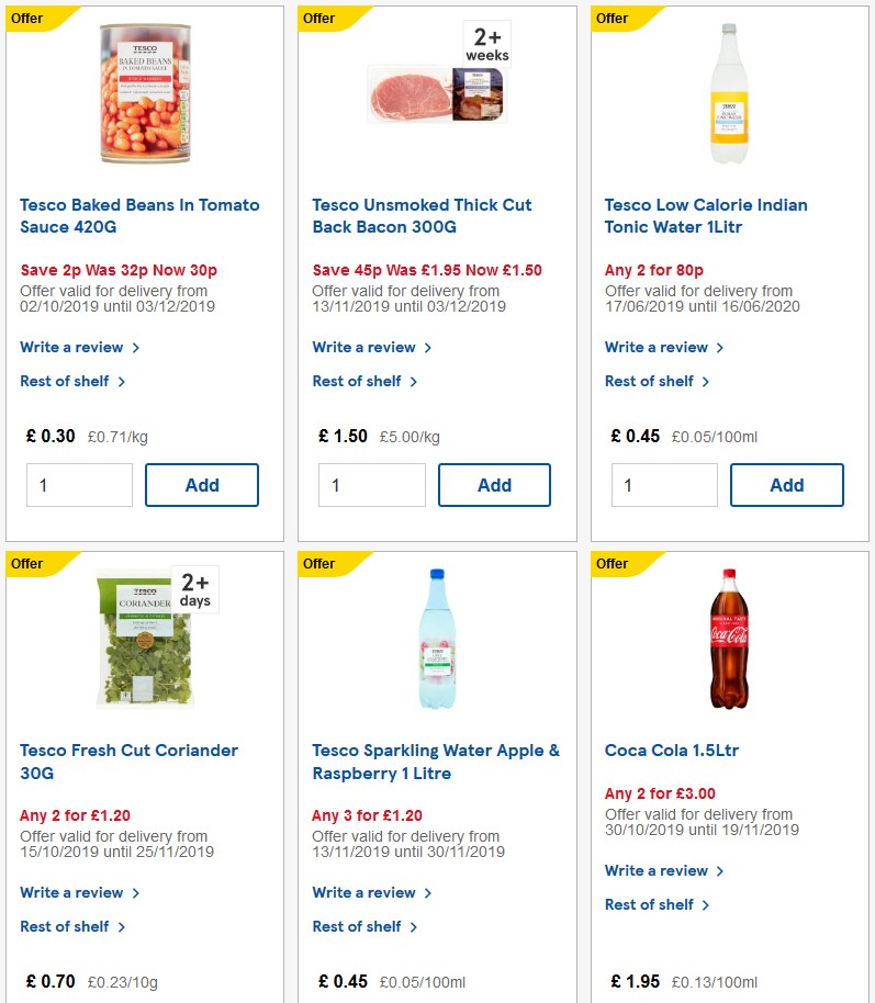 TESCO Offers from 20 November