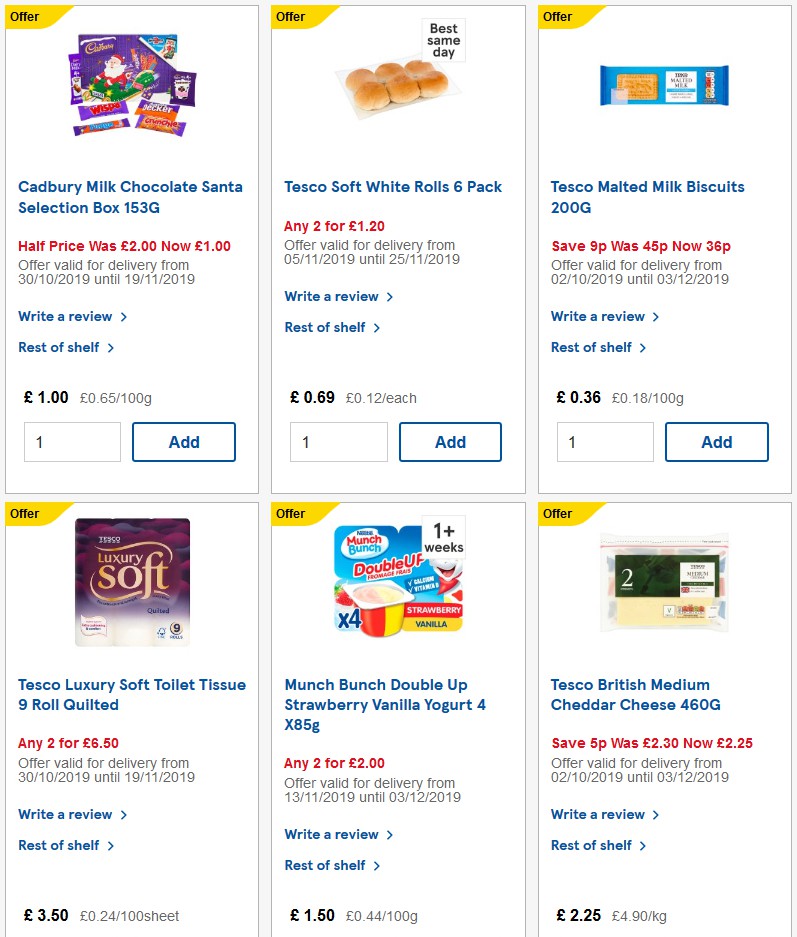 TESCO Offers from 20 November