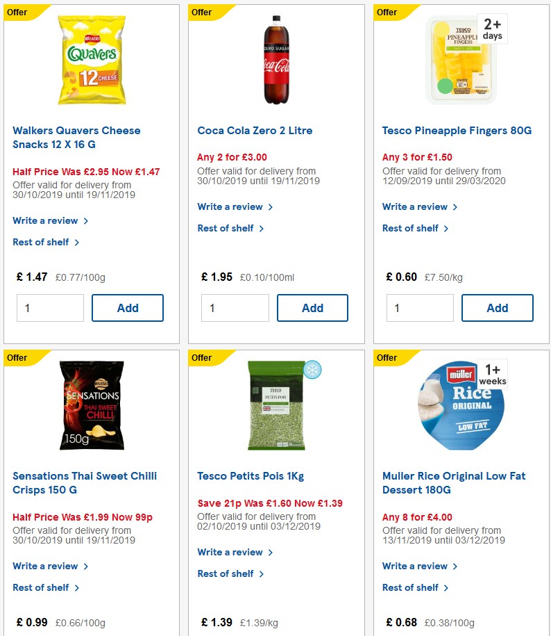 TESCO Offers from 20 November
