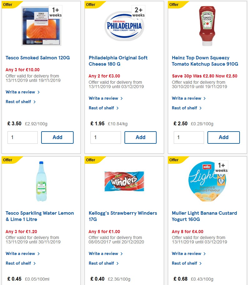 TESCO Offers from 20 November