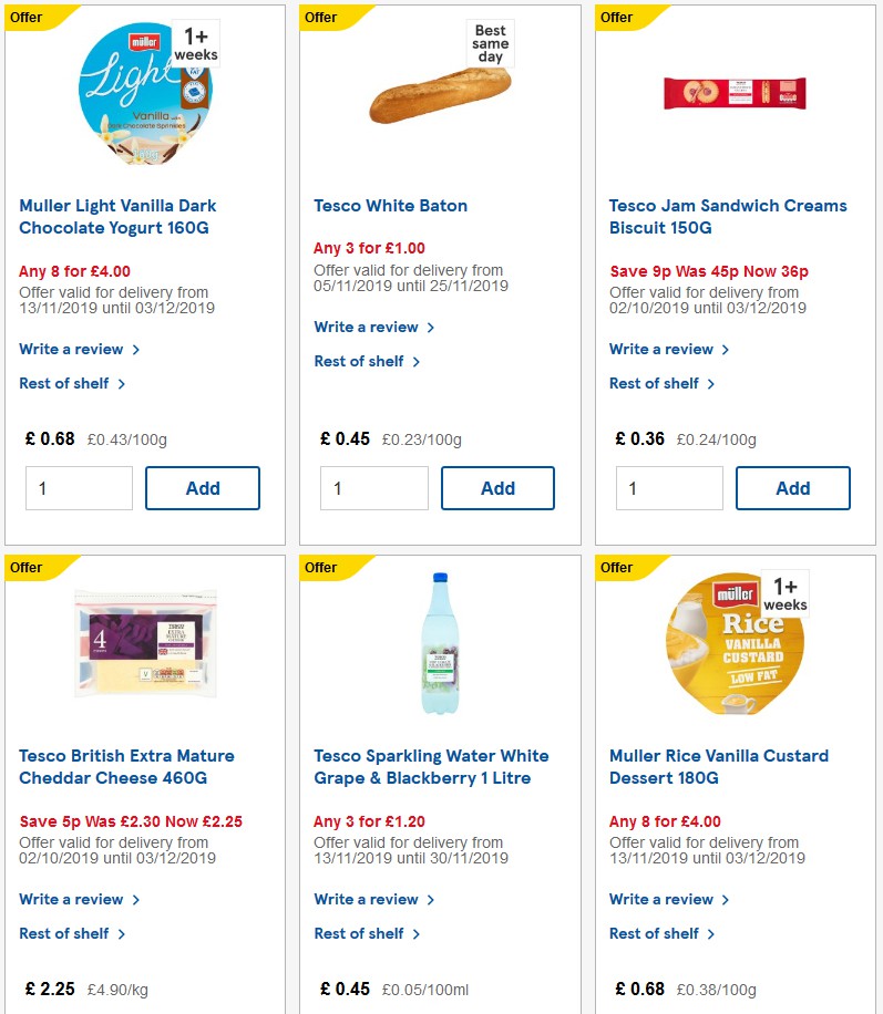 TESCO Offers from 20 November