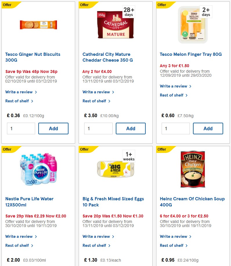 TESCO Offers from 20 November