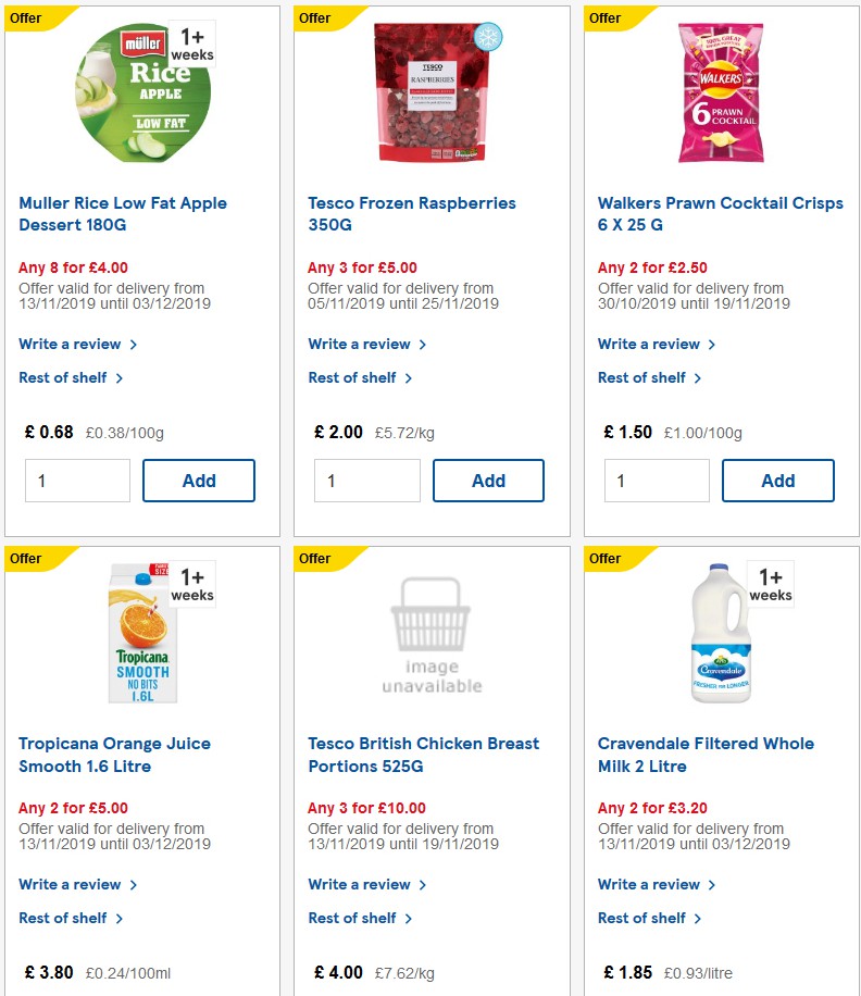 TESCO Offers from 20 November