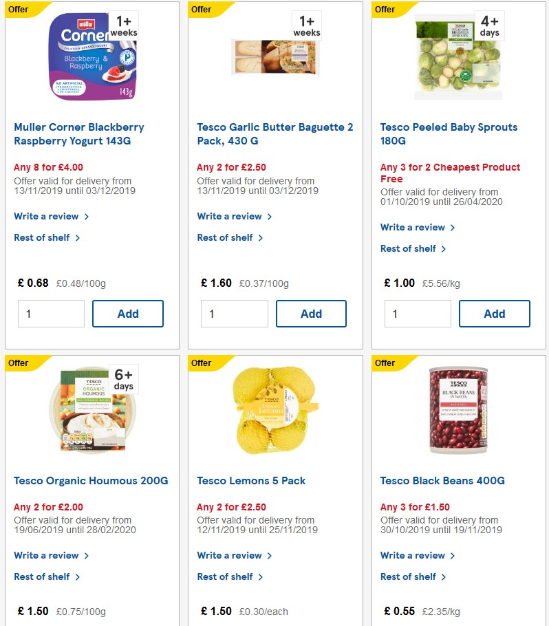 TESCO Offers from 20 November