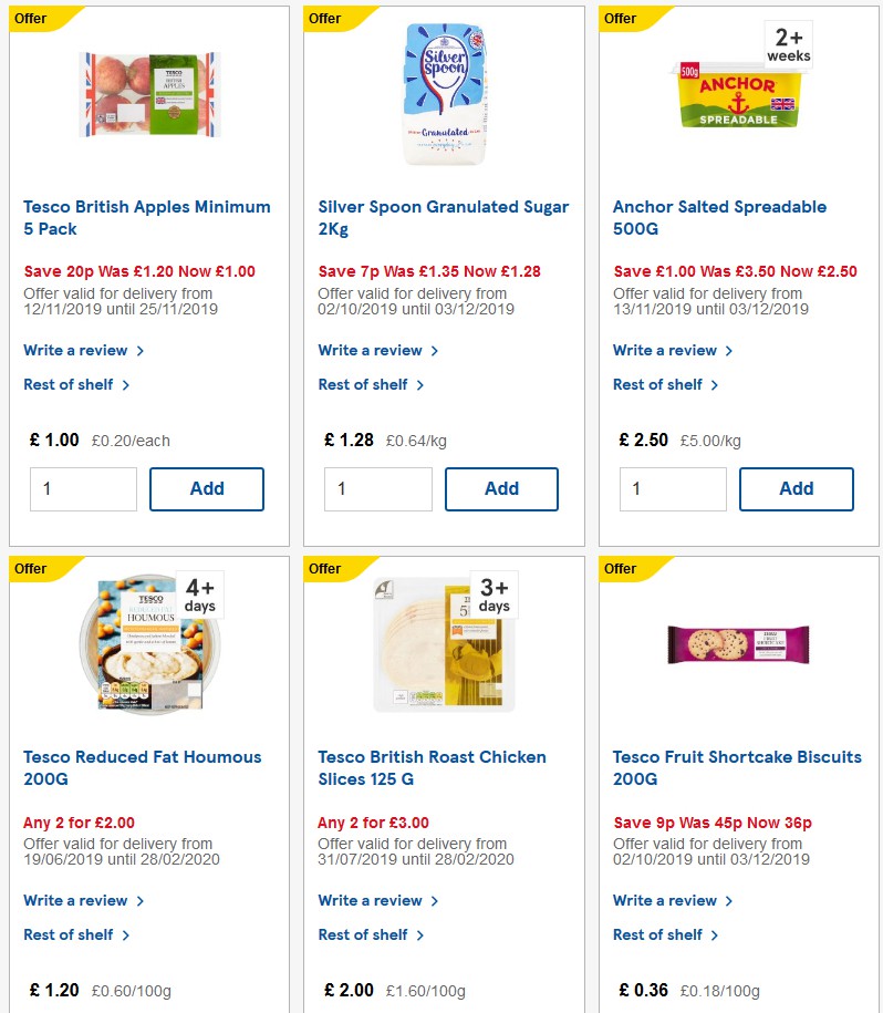 TESCO Offers from 20 November
