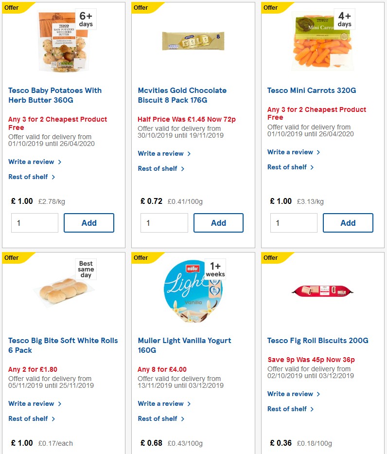 TESCO Offers from 20 November