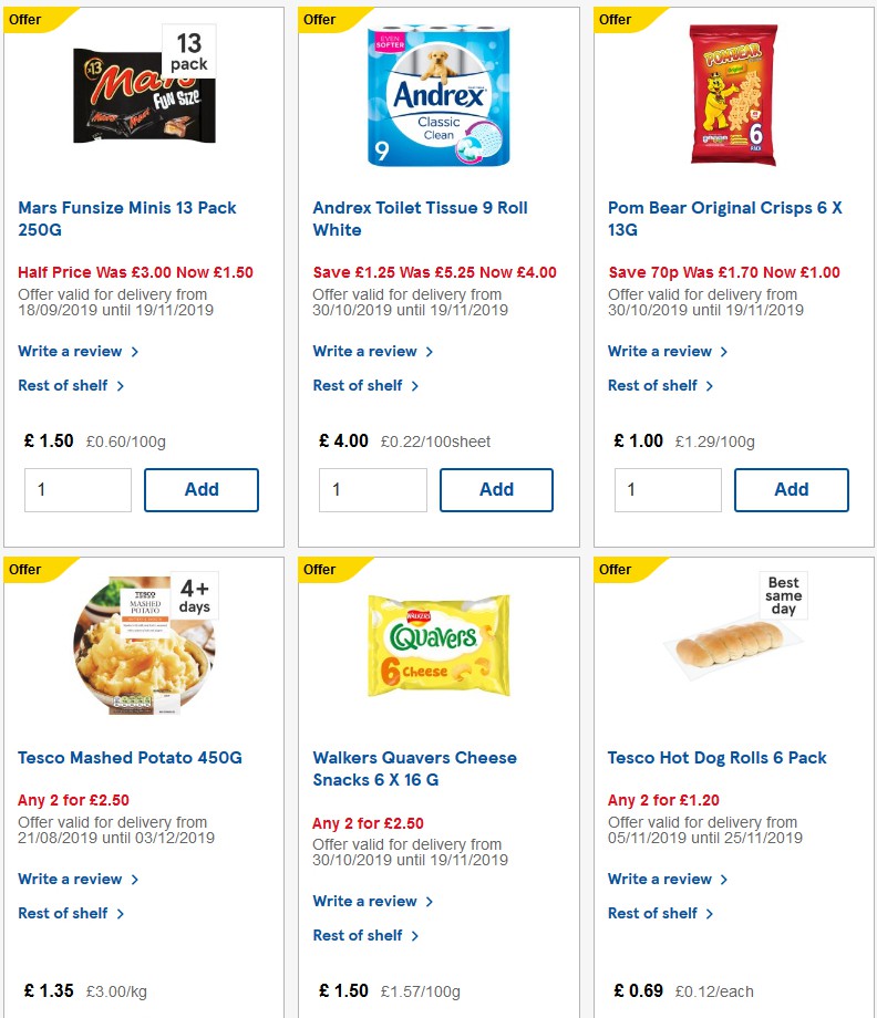 TESCO Offers from 20 November