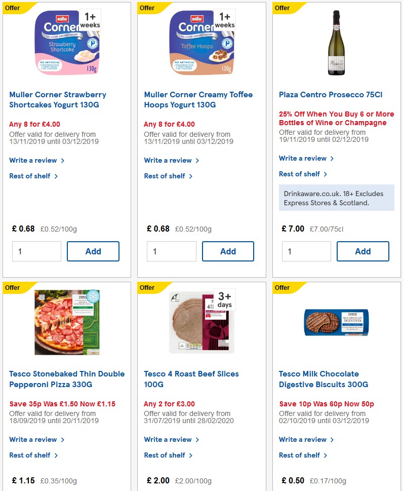 TESCO Offers from 20 November