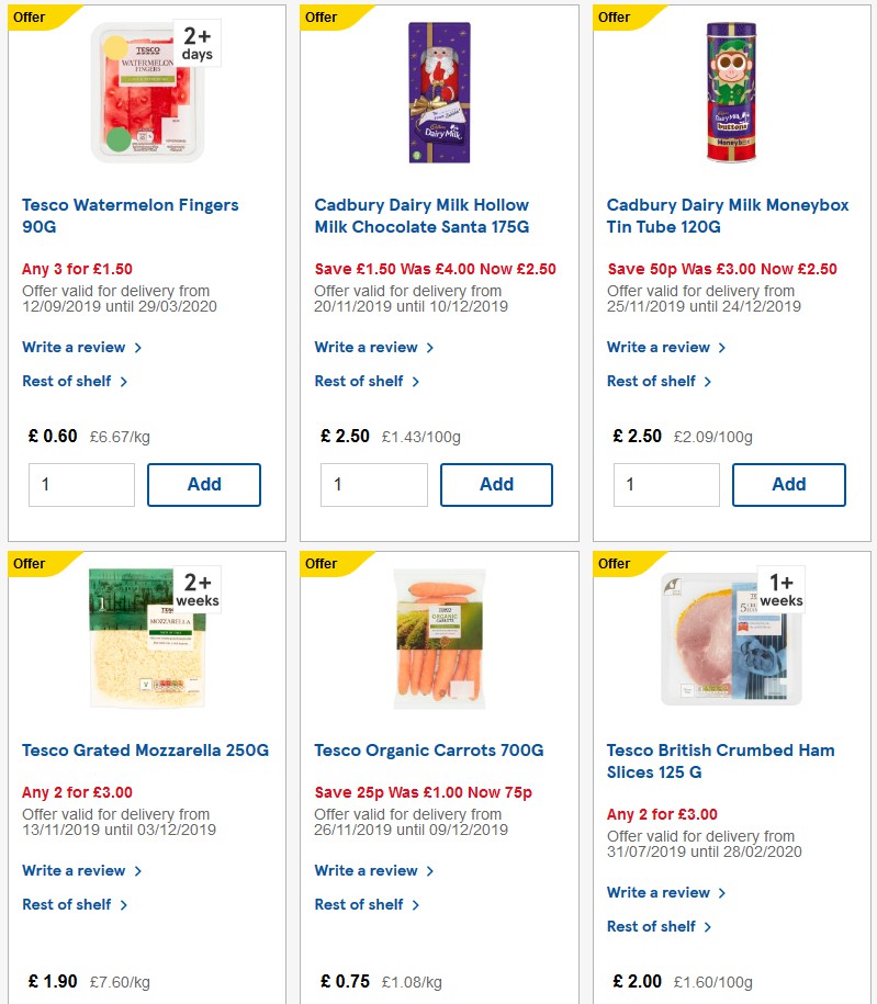 TESCO Offers from 27 November
