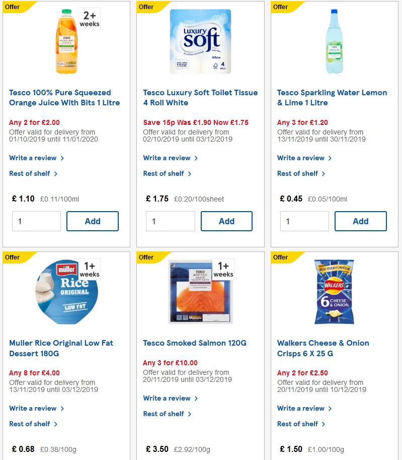 TESCO Offers from 27 November