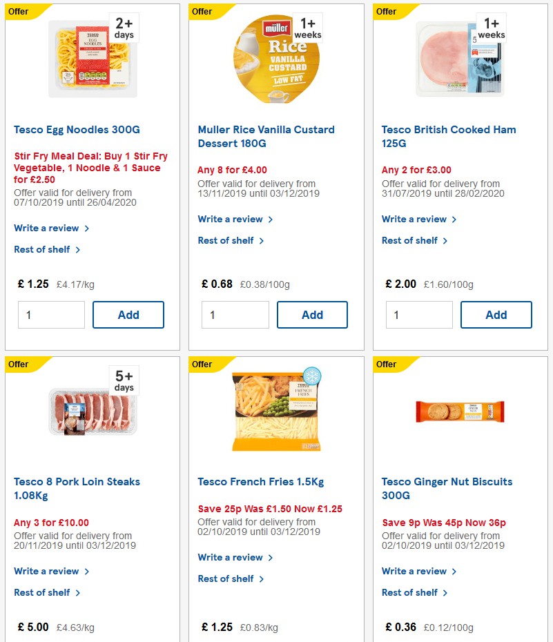 TESCO Offers from 27 November