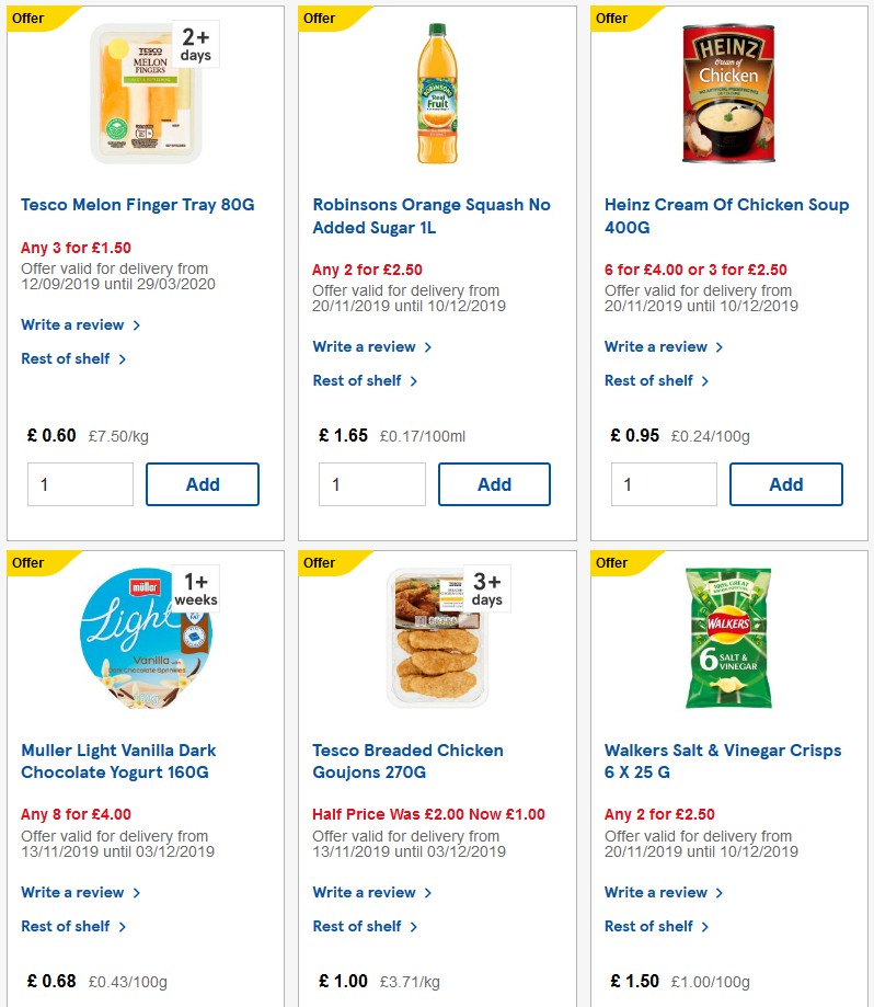TESCO Offers from 27 November