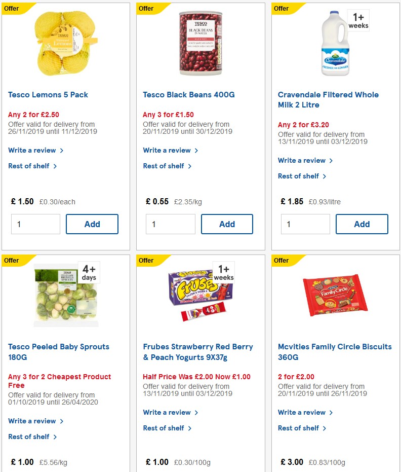 TESCO Offers from 27 November