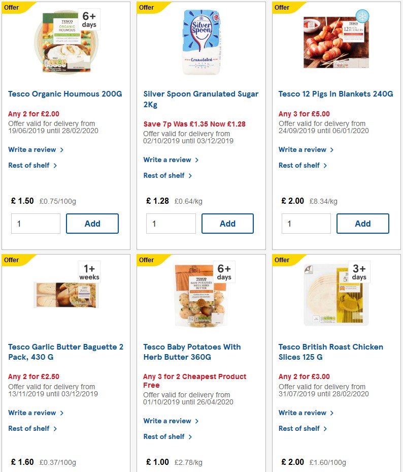 TESCO Offers from 27 November