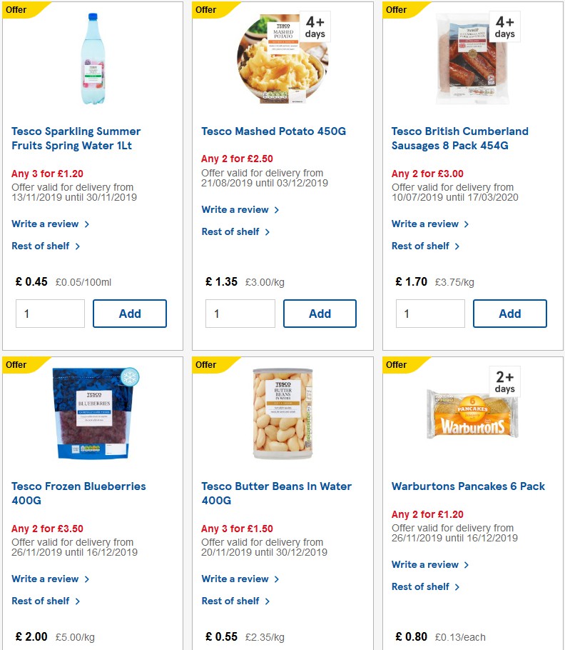 TESCO Offers from 27 November