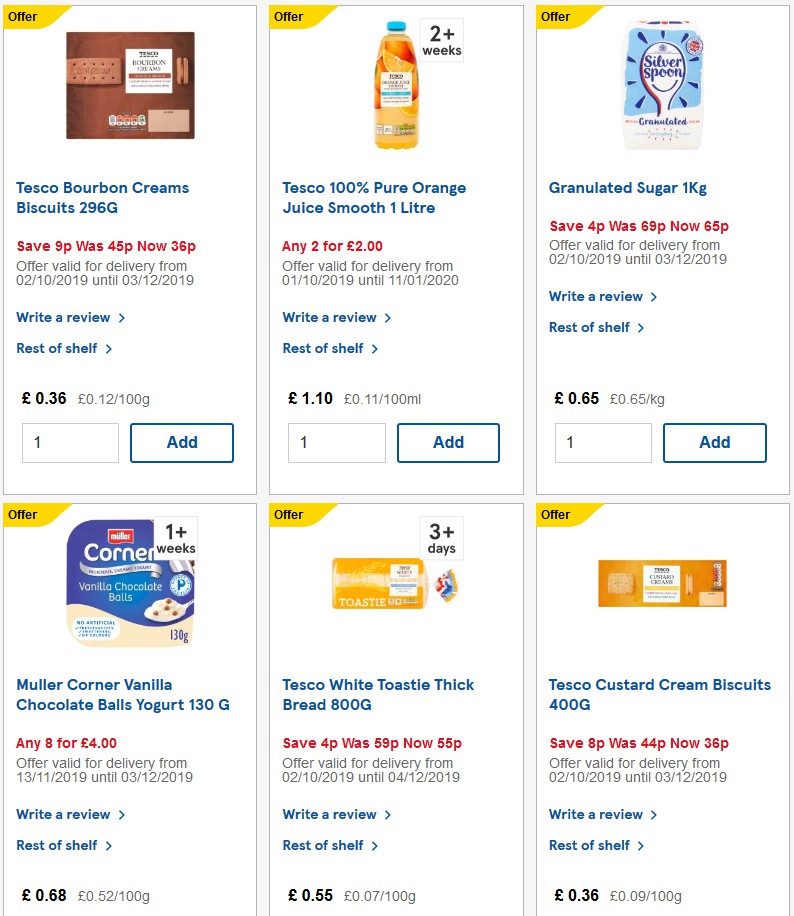TESCO Offers from 27 November