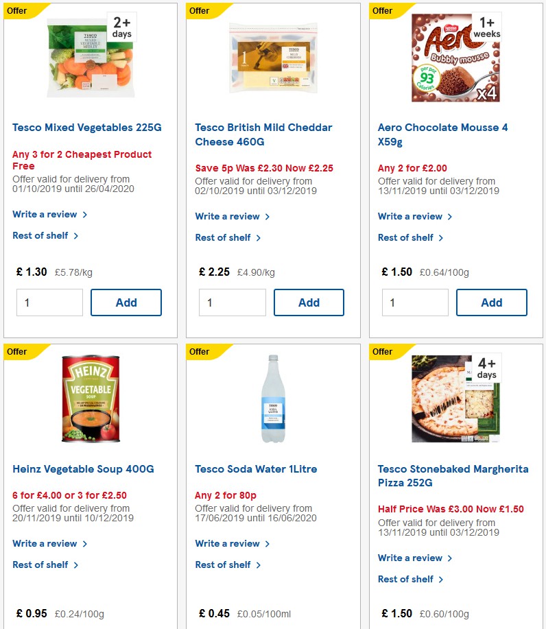 TESCO Offers from 27 November