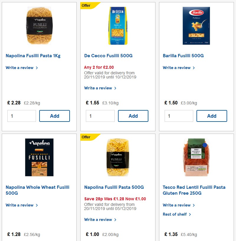 TESCO Offers from 27 November