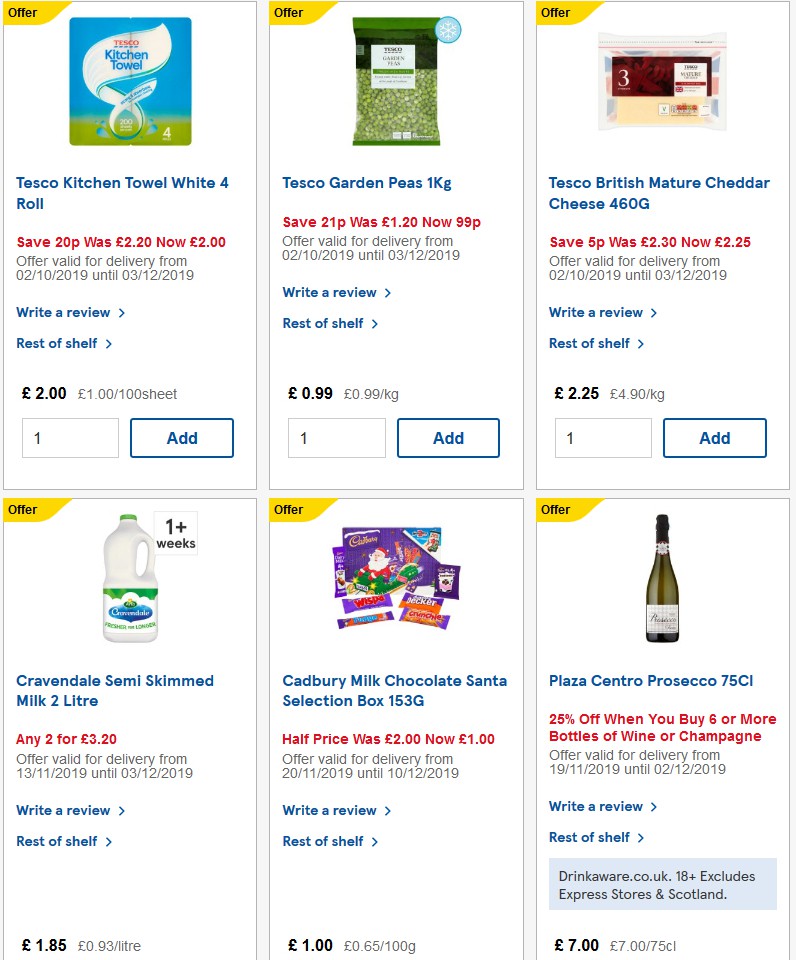 TESCO Offers from 27 November