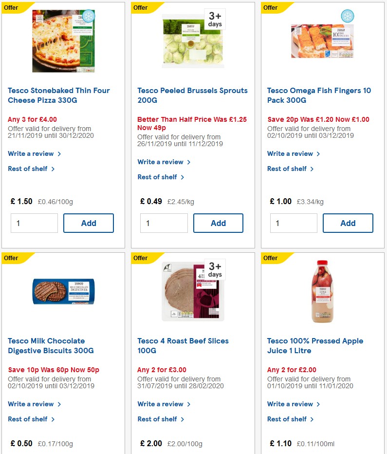 TESCO Offers from 4 December