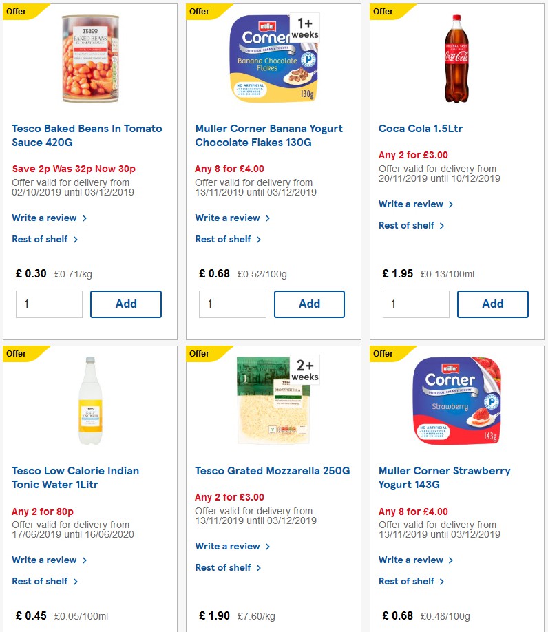TESCO Offers from 4 December