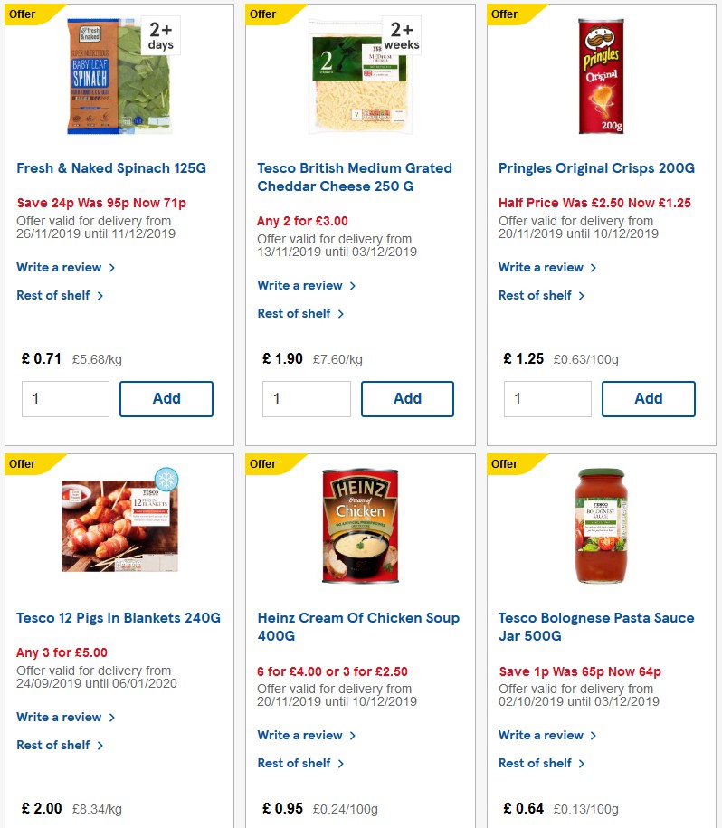 TESCO Offers from 4 December