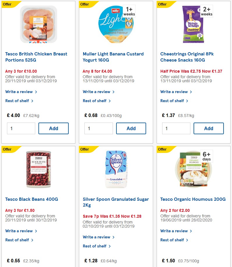 TESCO Offers from 4 December
