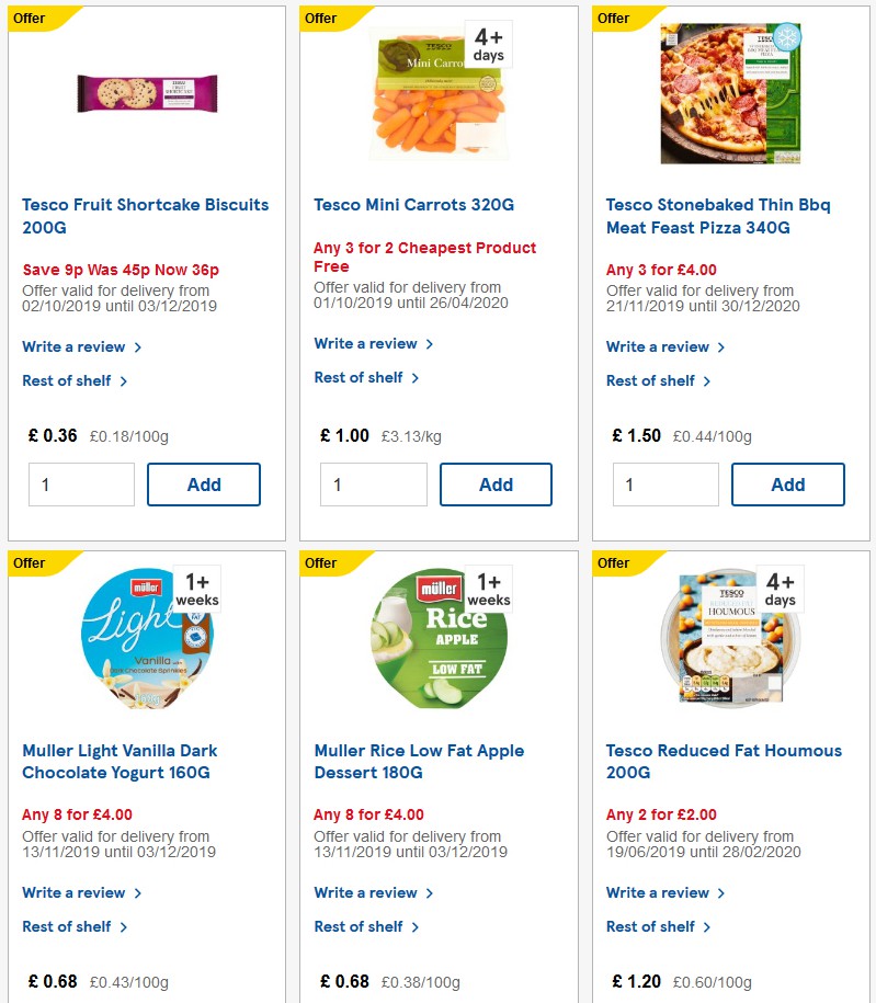 TESCO Offers from 4 December