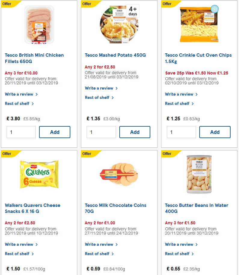 TESCO Offers from 4 December