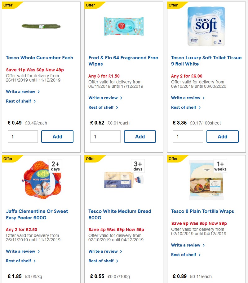 TESCO Offers from 4 December