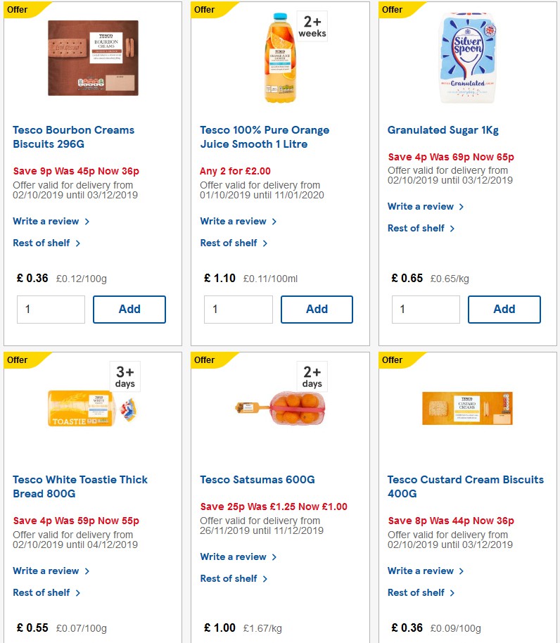 TESCO Offers from 4 December